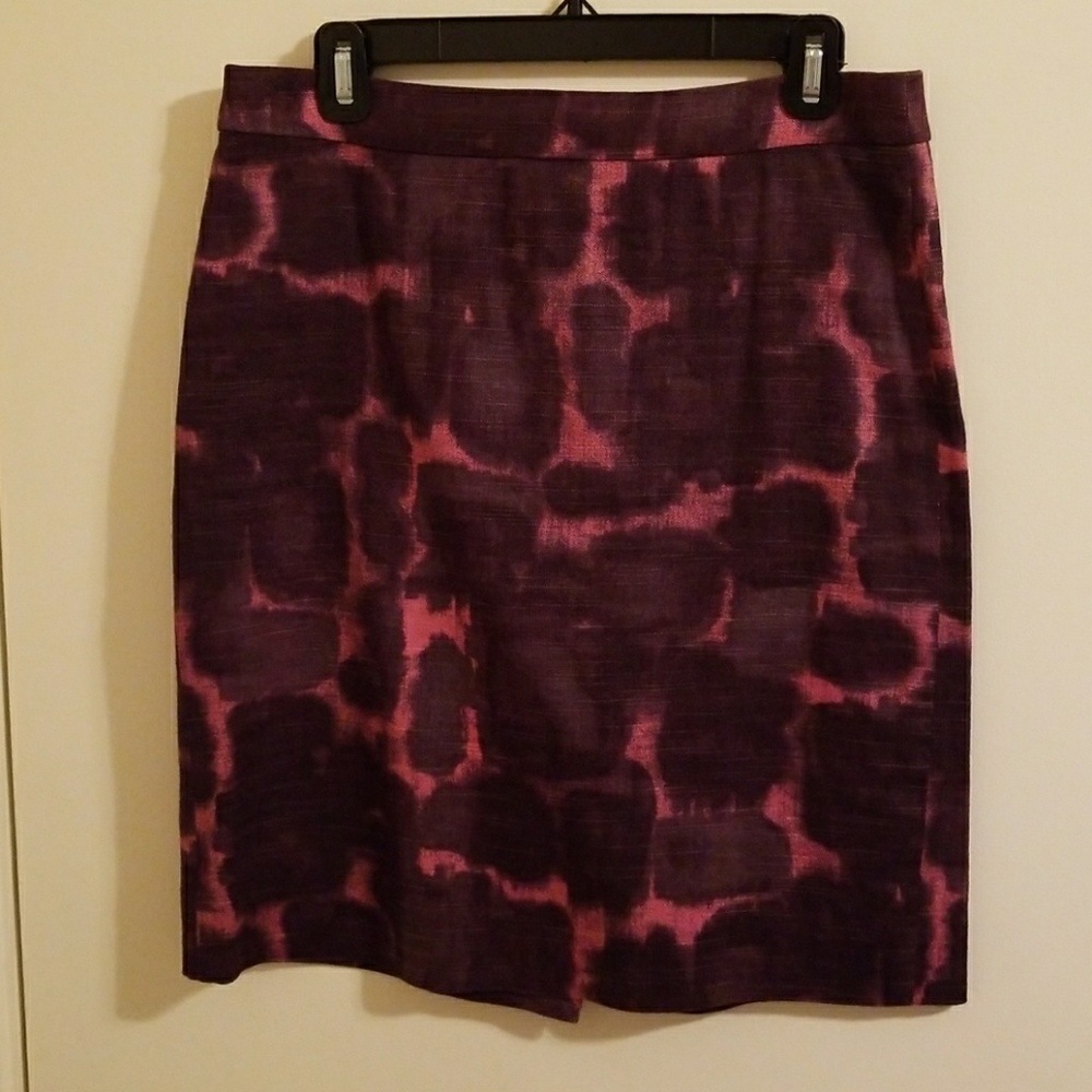 J. Crew ink blossom pencil skirt